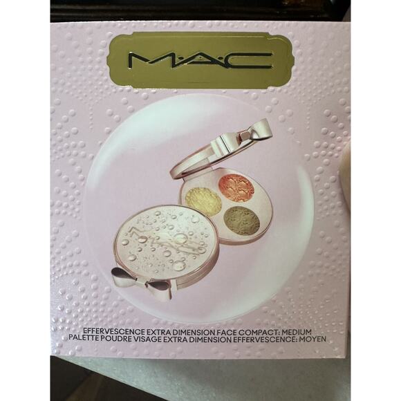 MAC 2022 Holiday Bubbles Bows Effervescence Extra Dimension Face Compact MEDIUM - Picture 3 of 4